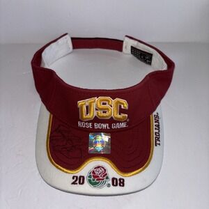 USC Trojans Rose Bowl 2008 Gameday Authentics Strapback Visor Reggie Bush Signed